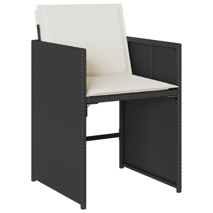 Set mobilier de grădină cu perne, 15 piese, negru, poliratan - WALTI WALTI