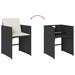 Set mobilier de grădină cu perne, 15 piese, negru, poliratan - WALTI WALTI