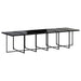 Set mobilier de grădină cu perne, 17 piese, negru, poliratan - WALTI WALTI