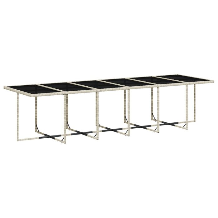 Set mobilier de grădină cu perne 17 piese gri deschis poliratan - WALTI WALTI