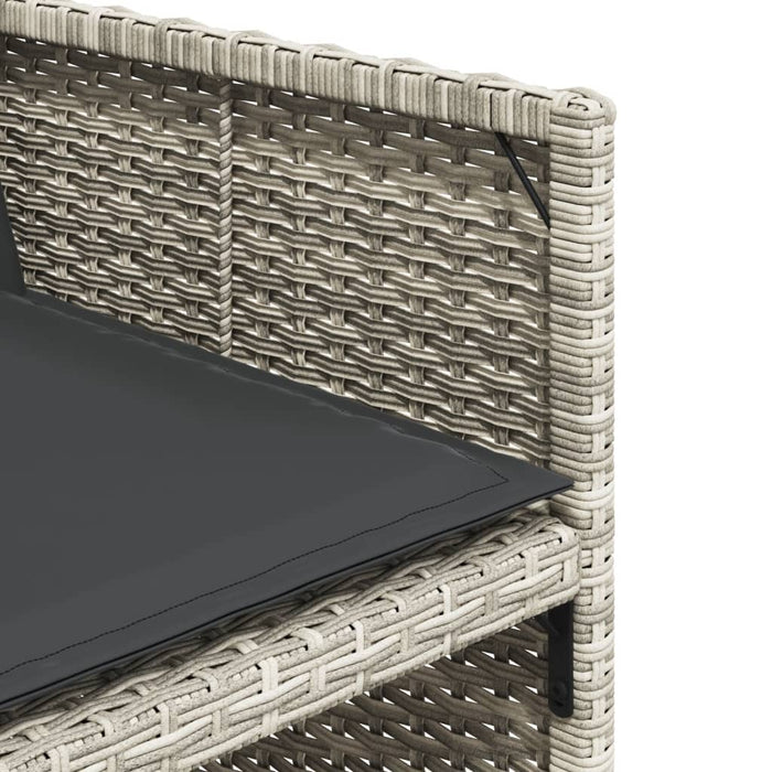 Set mobilier de grădină cu perne 17 piese gri deschis poliratan - WALTI WALTI