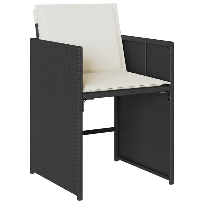 Set mobilier de grădină cu perne, 17 piese, negru, poliratan - WALTI WALTI