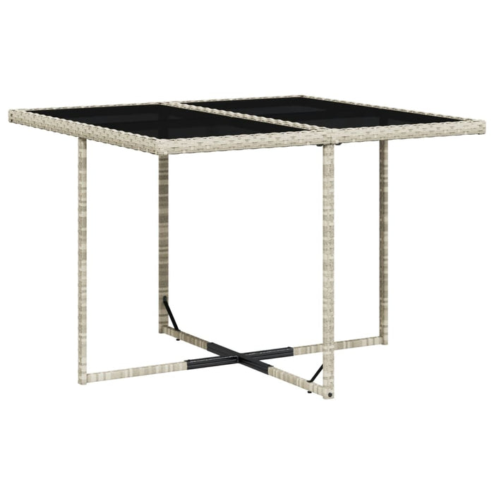 Set mobilier grădină cu perne, 9 piese, gri deschis, poliratan - WALTI WALTI
