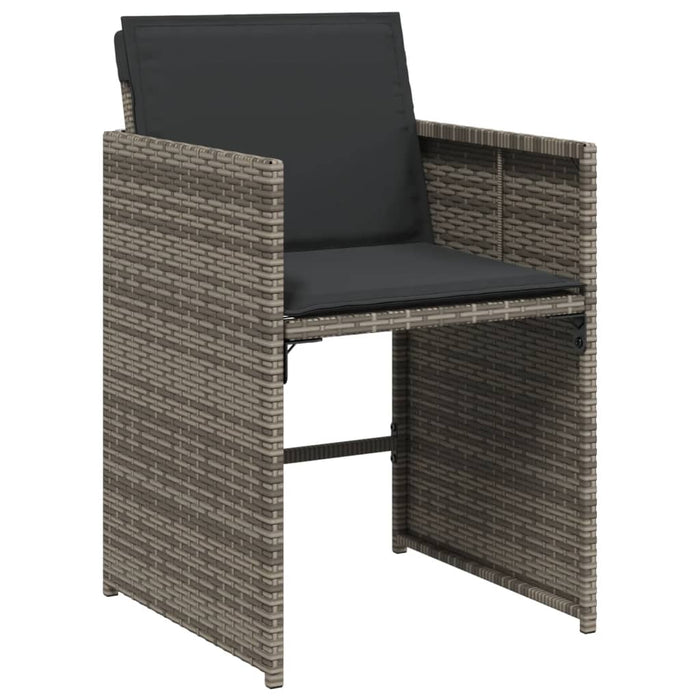 Set mobilier grădină cu perne, 9 piese, gri, poliratan - WALTI WALTI