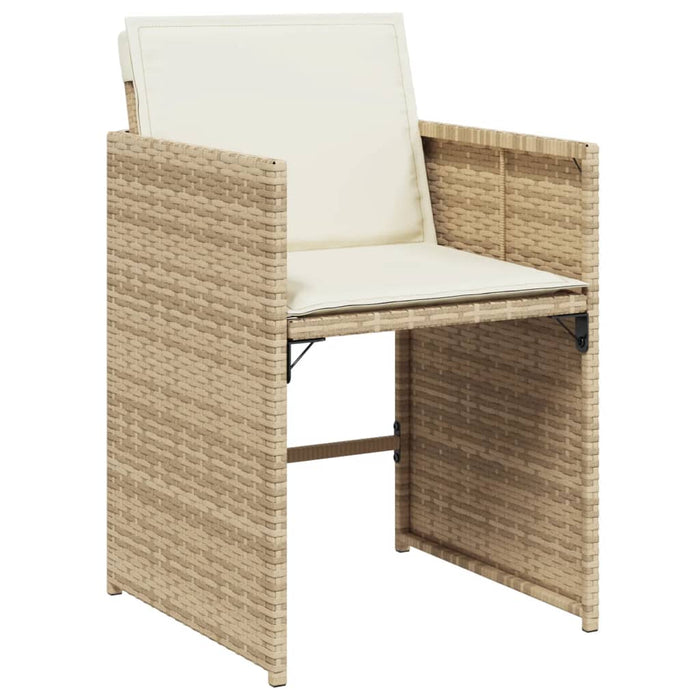 Set mobilier de grădină cu perne, 11 piese, bej, poliratan - WALTI WALTI