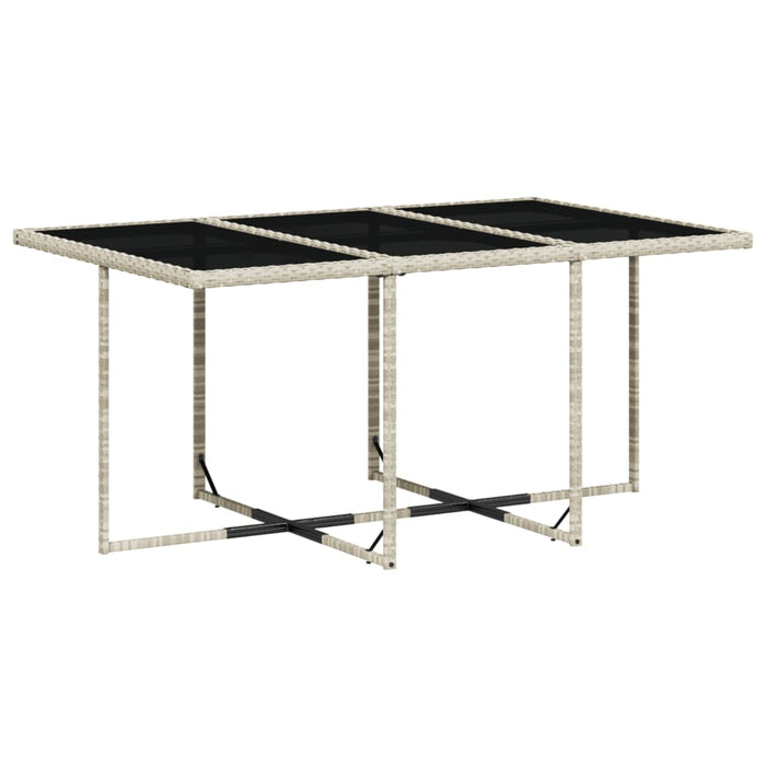 Set mobilier de grădină cu perne 11 piese gri deschis poliratan - WALTI WALTI