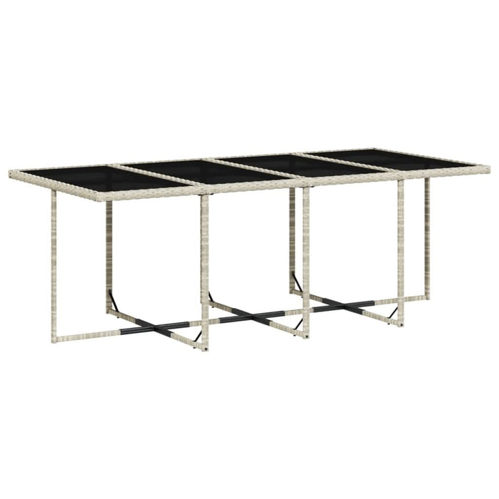 Set mobilier de grădină cu perne 13 piese gri deschis poliratan - WALTI WALTI