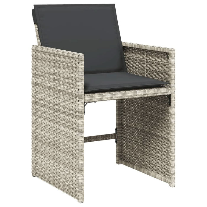 Set mobilier de grădină cu perne 13 piese gri deschis poliratan - WALTI WALTI