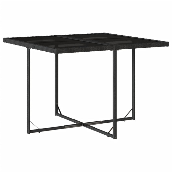 Set mobilier de grădină cu perne, 5 piese, negru, poliratan - WALTI WALTI