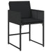 Set mobilier de grădină cu perne, 5 piese, negru, poliratan - WALTI WALTI