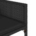Set mobilier de grădină cu perne, 5 piese, negru, poliratan - WALTI WALTI