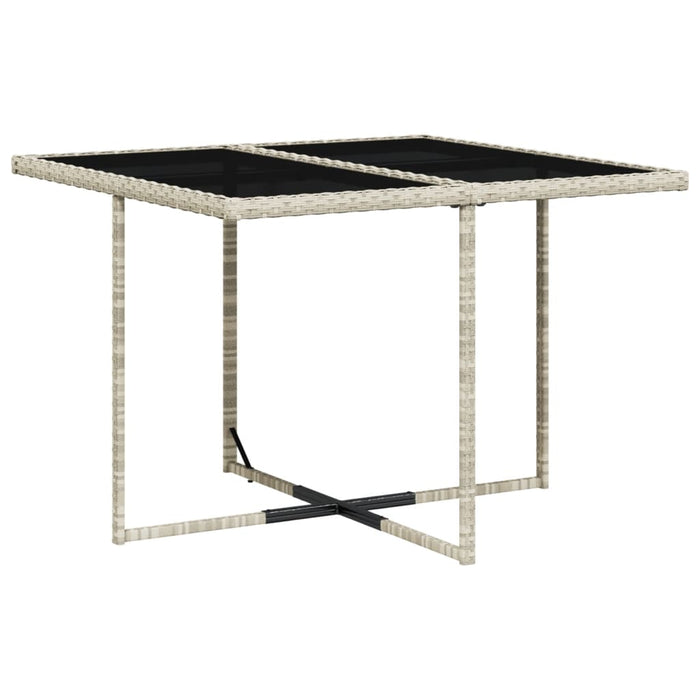 Set mobilier de grădină cu perne, 5 piese gri deschis poliratan - WALTI WALTI