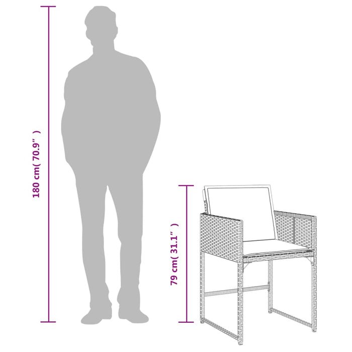 Set mobilier pentru grădină, 5 piese, cu perne, bej, poliratan - WALTI WALTI