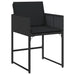 Set mobilier de grădină cu perne, 7 piese, negru, poliratan - WALTI WALTI