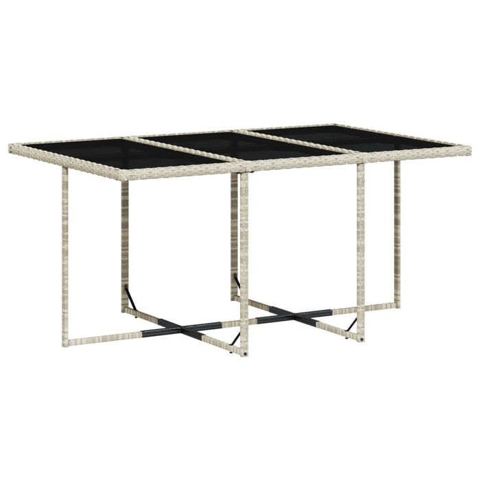 Set mobilier de grădină cu perne, 7 piese gri deschis poliratan - WALTI WALTI
