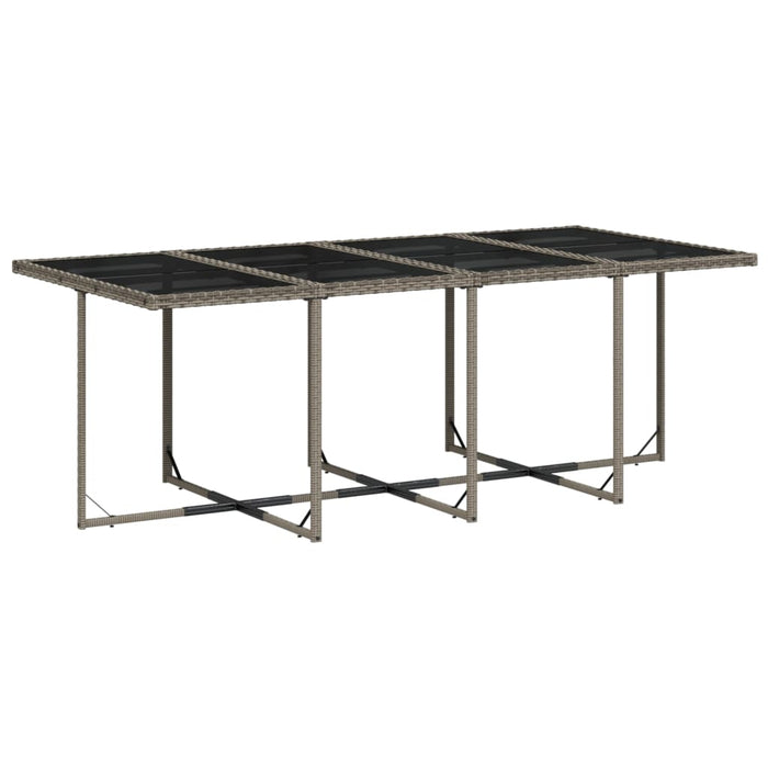 Set mobilier grădină cu perne, 9 piese, gri, poliratan - WALTI WALTI