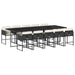 Set mobilier de exterior cu perne, 11 piese, negru, poliratan - WALTI WALTI