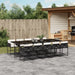 Set mobilier de exterior cu perne, 11 piese, negru, poliratan - WALTI WALTI