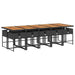 Set mobilier de exterior cu perne, 11 piese, negru, poliratan - WALTI WALTI
