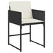 Set mobilier de exterior cu perne, 11 piese, negru, poliratan - WALTI WALTI