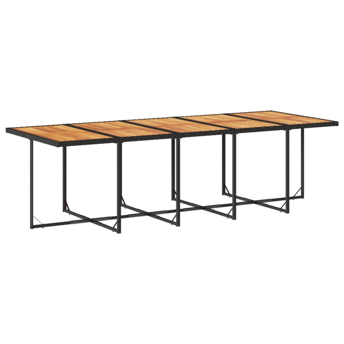 Set mobilier de exterior cu perne, 11 piese, negru, poliratan - WALTI WALTI