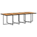 Set mobilier de exterior cu perne, 11 piese, negru, poliratan - WALTI WALTI