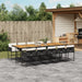 Set mobilier de exterior cu perne, 11 piese, negru, poliratan - WALTI WALTI