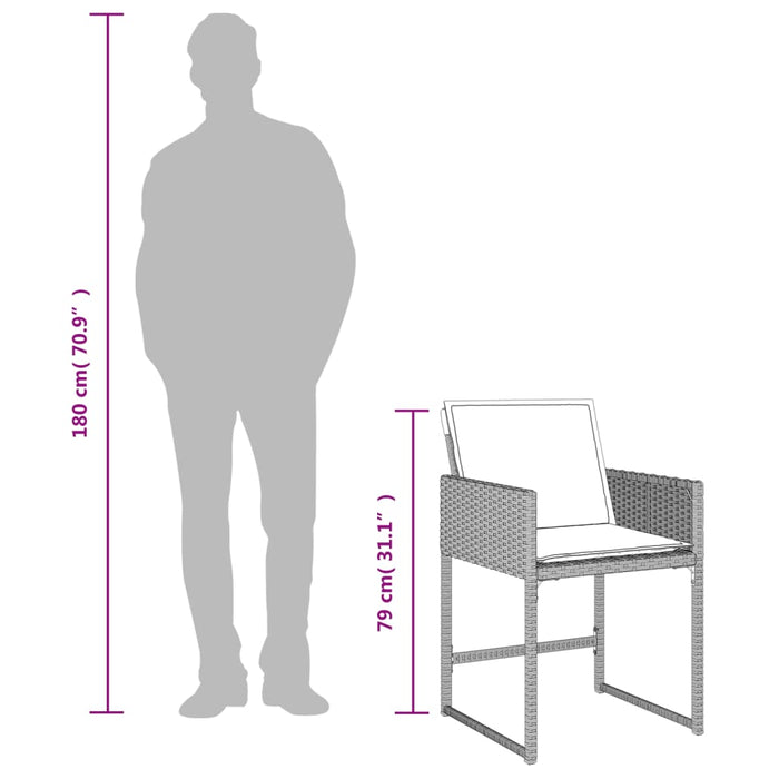 Set mobilier de grădină cu perne 13 piese gri deschis poliratan - WALTI WALTI