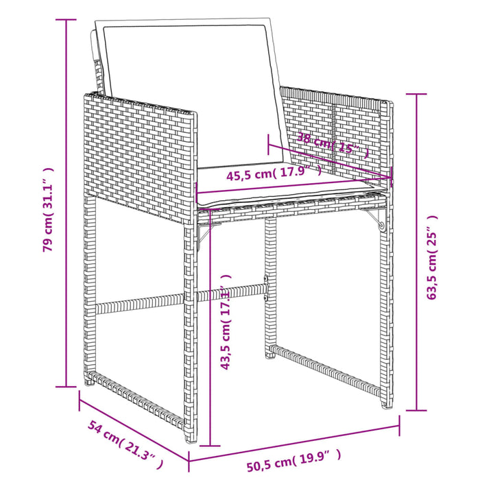 Set mobilier de grădină cu perne, 13 piese, bej, poliratan - WALTI WALTI