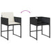 Set mobilier de grădină cu perne, 9 piese, negru, poliratan - WALTI WALTI
