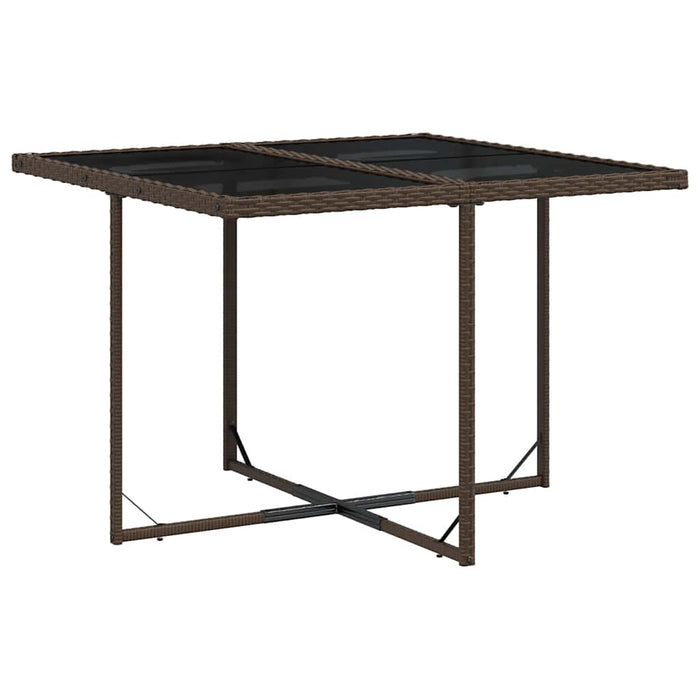 Set mobilier de grădină cu perne, 9 piese, maro, poliratan WALTI