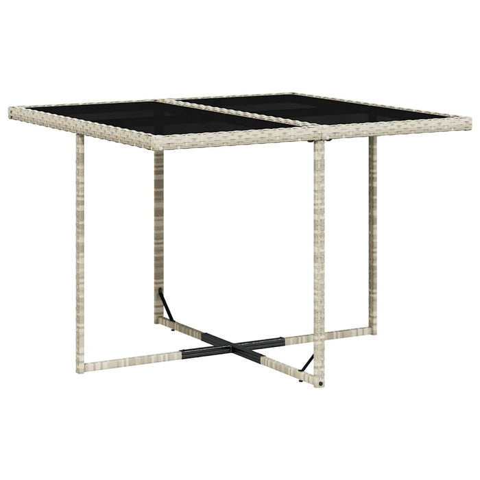 Set mobilier grădină cu perne, 9 piese, gri deschis, poliratan - WALTI WALTI