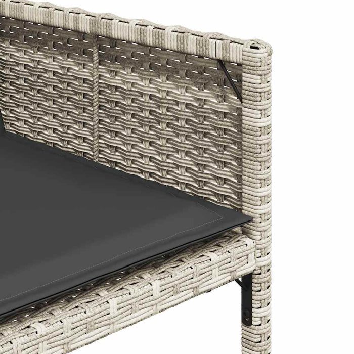 Set mobilier grădină cu perne, 9 piese, gri deschis, poliratan - WALTI WALTI