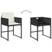 Set mobilier de grădină cu perne, 9 piese, negru, poliratan - WALTI WALTI