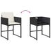 Set mobilier de exterior cu perne, 11 piese, negru, poliratan - WALTI WALTI