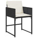 Set mobilier de exterior cu perne, 11 piese, negru, poliratan - WALTI WALTI