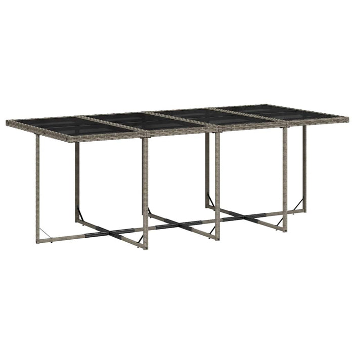 Set mobilier de grădină cu perne, 13 piese, gri, poliratan - WALTI WALTI