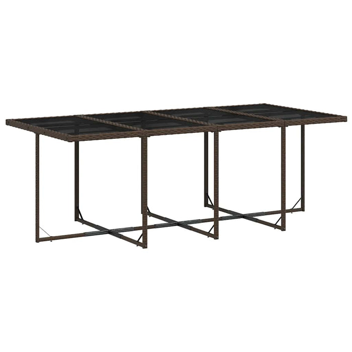 Set mobilier de grădină, 13 piese, maro, cu perne, poliratan - WALTI WALTI