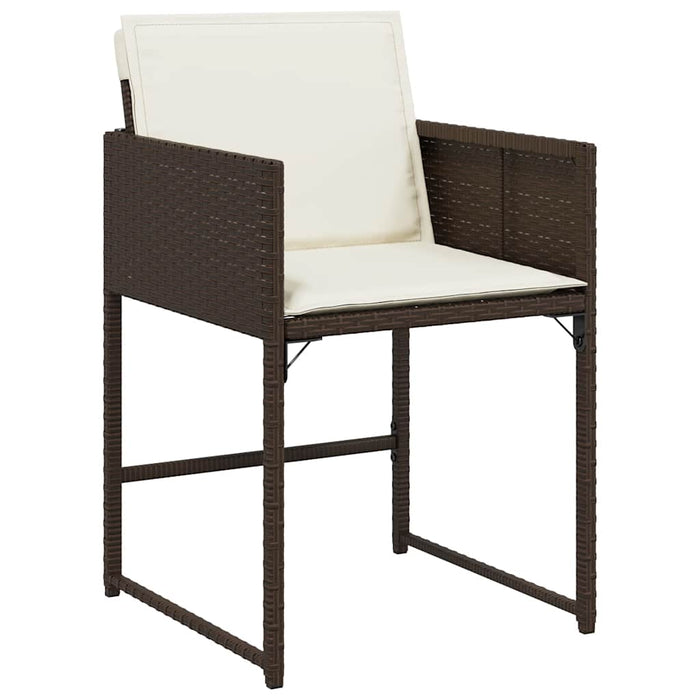 Set mobilier de grădină, 13 piese, maro, cu perne, poliratan - WALTI WALTI