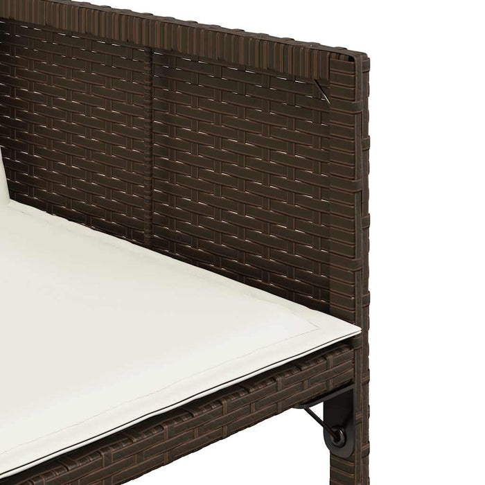 Set mobilier de grădină, 13 piese, maro, cu perne, poliratan - WALTI WALTI