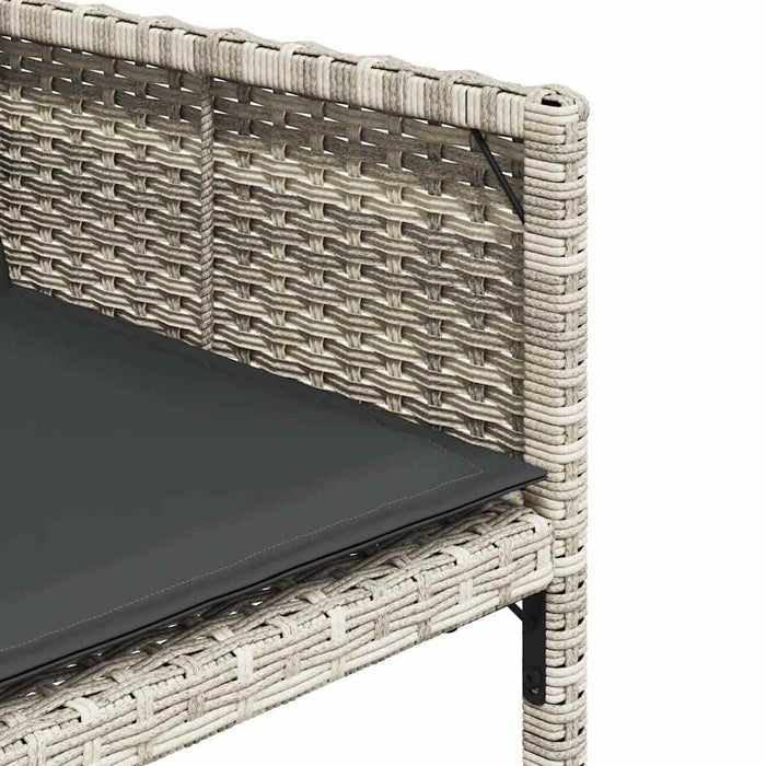 Set mobilier de grădină cu perne 13 piese gri deschis poliratan - WALTI WALTI