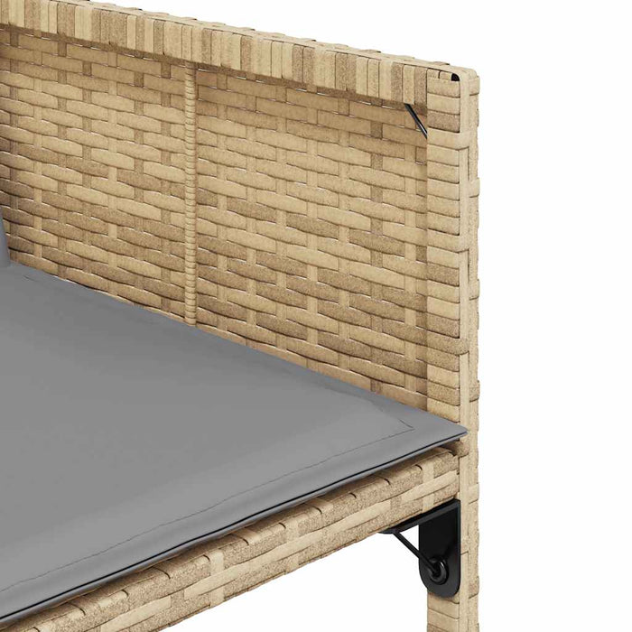 Set mobilier grădină cu perne, 13 piese, bej combinat poliratan - WALTI WALTI