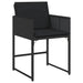Set mobilier de grădină cu perne, 15 piese, negru, poliratan - WALTI WALTI