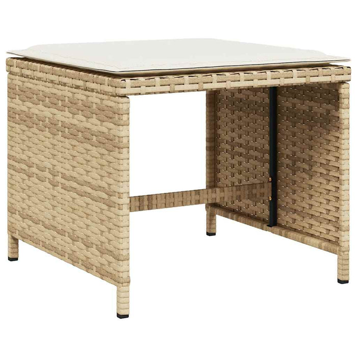 Set mobilier de grădină cu perne, 17 piese, bej, poliratan - WALTI WALTI