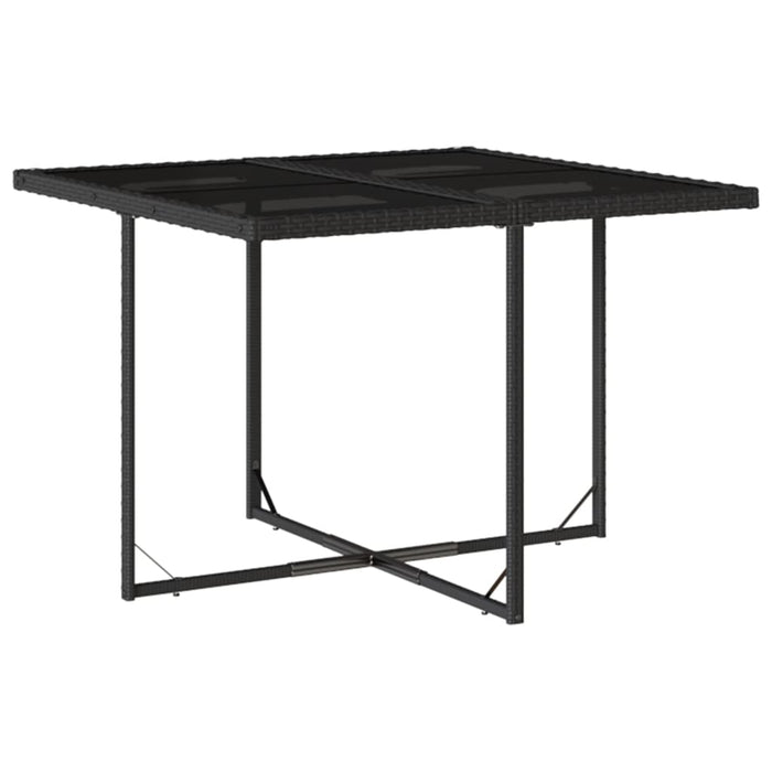 Set mobilier de grădină cu perne, 9 piese, negru, poliratan - WALTI WALTI