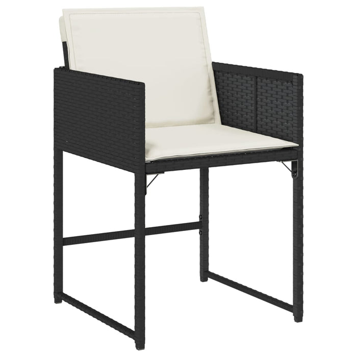 Set mobilier de grădină cu perne, 9 piese, negru, poliratan - WALTI WALTI
