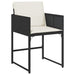 Set mobilier de grădină cu perne, 9 piese, negru, poliratan - WALTI WALTI