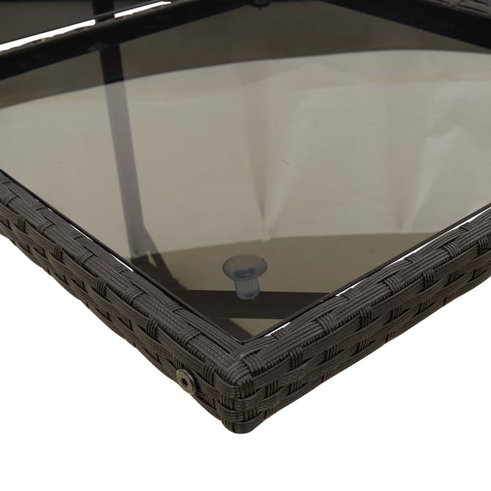 Set mobilier de grădină cu perne, 9 piese, negru, poliratan - WALTI WALTI