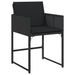 Set mobilier de grădină cu perne, 9 piese, negru, poliratan - WALTI WALTI