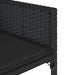 Set mobilier de grădină cu perne, 9 piese, negru, poliratan - WALTI WALTI